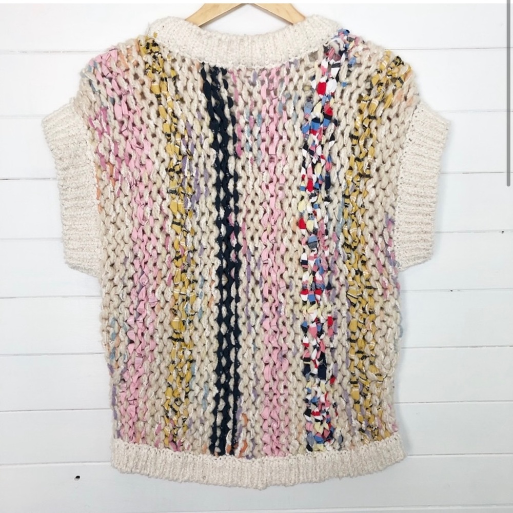 Anthropologie Pilcro Shaina Sweater Tee Artisan Knit
Short Sleeve Boho Top - Picture 3 of 7